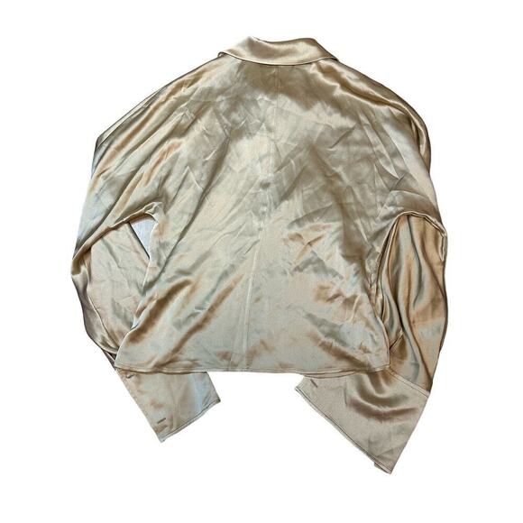 Ralph Lauren Champagne Silk Wrap Blouse - Picture 7 of 9